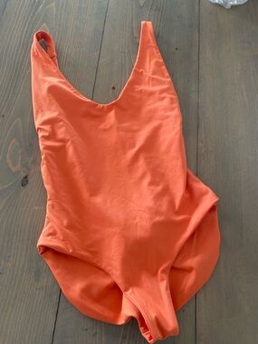 Londre Orange One-Piece Swimsuit - minimalist -Lg